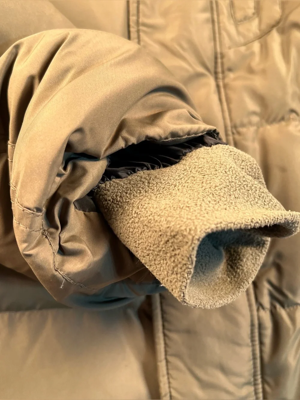 Andrew Marc New York Down Filled Puffer Coat Green Removable Hood Faux Fur XXL